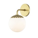 Paige Wall Light - Aged Brass / Opal