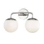 Paige Bathroom Vanity Light - Polished Nickel / Opal