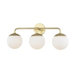 Paige Bathroom Vanity Light - Aged Brass / Opal