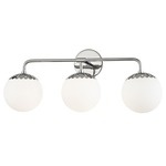 Paige Bathroom Vanity Light - Polished Nickel / Opal