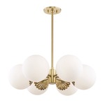 Paige Chandelier - Aged Brass / Opal