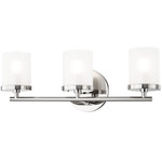 Ryan Bathroom Vanity Light - Polished Nickel / Frosted