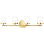 Ryan Bathroom Vanity Light - Aged Brass / Frosted