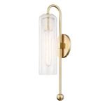 Skye Wall Light - Aged Brass / Clear Crackle