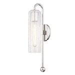 Skye Wall Light - Polished Nickel / Clear Crackle