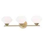 Valerie Bathroom Vanity Light - Aged Brass / Opal