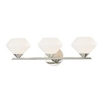 Valerie Bathroom Vanity Light - Polished Nickel / Opal