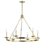 Allendale Chandelier - Aged Brass