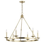 Allendale Chandelier - Aged Brass