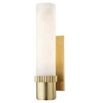 Argon Wall Sconce - Aged Brass / Alabaster