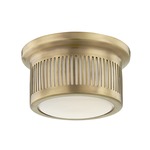 Bangor Wall / Ceiling Light - Aged Brass / Opal