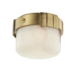 Beckett Flush Mount Ceiling Light - Aged Brass / Alabaster
