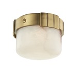 Beckett Flush Mount Ceiling Light - Aged Brass / Alabaster
