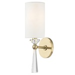 Birch Wall Sconce - Aged Brass / Off White