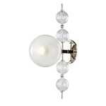 Calypso Wall Sconce - Polished Nickel / Matte Crackle