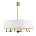 Durham Chandelier - Aged Brass / Off White