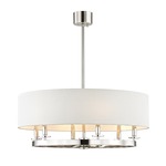 Durham Chandelier - Polished Nickel / Off White