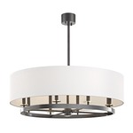 Durham Oval Chandelier - Aged Old Bronze / Off White