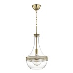 Hagen Pendant - Aged Brass / Clear