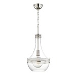 Hagen Pendant - Polished Nickel / Clear