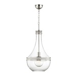 Hagen Pendant - Polished Nickel / Clear