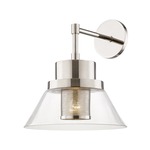 Paoli Wall Sconce - Polished Nickel / Clear