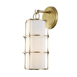 Sovereign Wall Sconce - Aged Brass / Off White