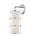 Sovereign Wall Sconce - Polished Nickel / Off White