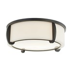 Talon Flush Mount Ceiling Light - Old Bronze / Opal / Glossy