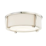 Talon Flush Mount Ceiling Light - Polished Nickel / Opal / Glossy