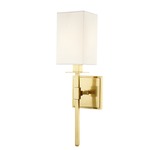 Taunton Wall Sconce - Aged Brass / Off White