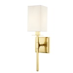 Taunton Wall Sconce - Aged Brass / Off White