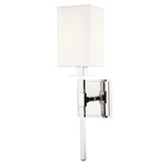 Taunton Wall Sconce - Polished Nickel / Off White