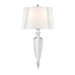 Tipton Rounded Wall Sconce - Polished Nickel / Off White