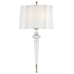 Tipton Tapered Wall Sconce - Aged Brass / Off White