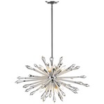 Soleia Wide Chandelier - Chrome / Clear