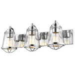 Mariner Bathroom Vanity Light - Chrome / Clear Seeded