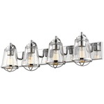 Mariner Bathroom Vanity Light - Chrome / Clear Seeded