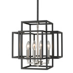 Titania Chandelier - Black / Brushed Nickel