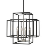 Titania Chandelier - Black / Brushed Nickel