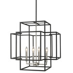 Titania Chandelier - Black / Brushed Nickel
