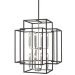 Titania 2 Tiered Chandelier - Black / Brushed Nickel