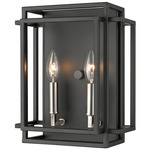 Titania Wall Sconce - Black / Brushed Nickel