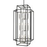 Titania 3 Tiered Chandelier - Black / Brushed Nickel