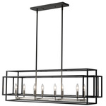 Titania Linear Chandelier - Black / Brushed Nickel