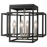 Titania Ceiling Light - Black / Brushed Nickel