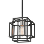 Titania Mini Pendant - Black / Brushed Nickel