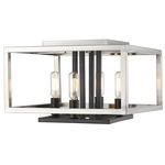 Quadra Ceiling Light - Brushed Nickel / Black