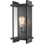 Fallow Outdoor Wall Light - Black / Clear Seedy