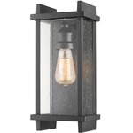 Fallow Outdoor Wall Light - Black / Clear Seedy